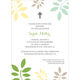 Botanical Leaves with Cross Invitations Image 5 of 5